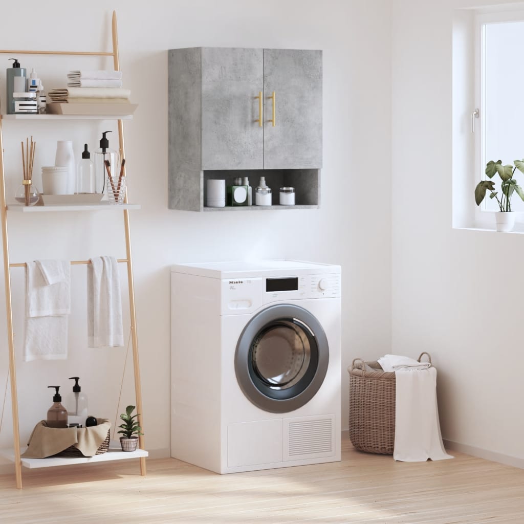 Armoire murale gris béton 60x31x70 cm bois d'ingénierie - XIOS