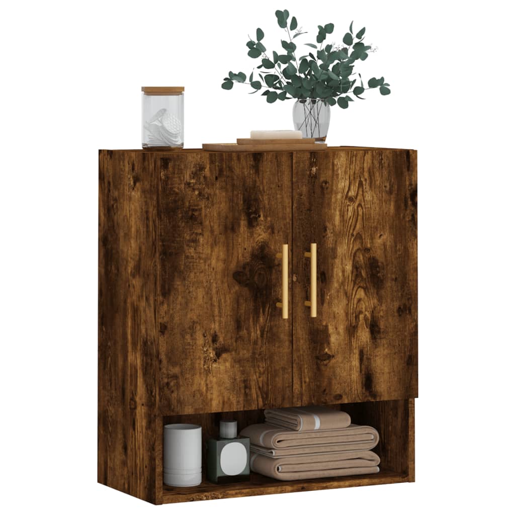 Armoire murale chêne fumé 60x31x70 cm bois d'ingénierie - XIOS