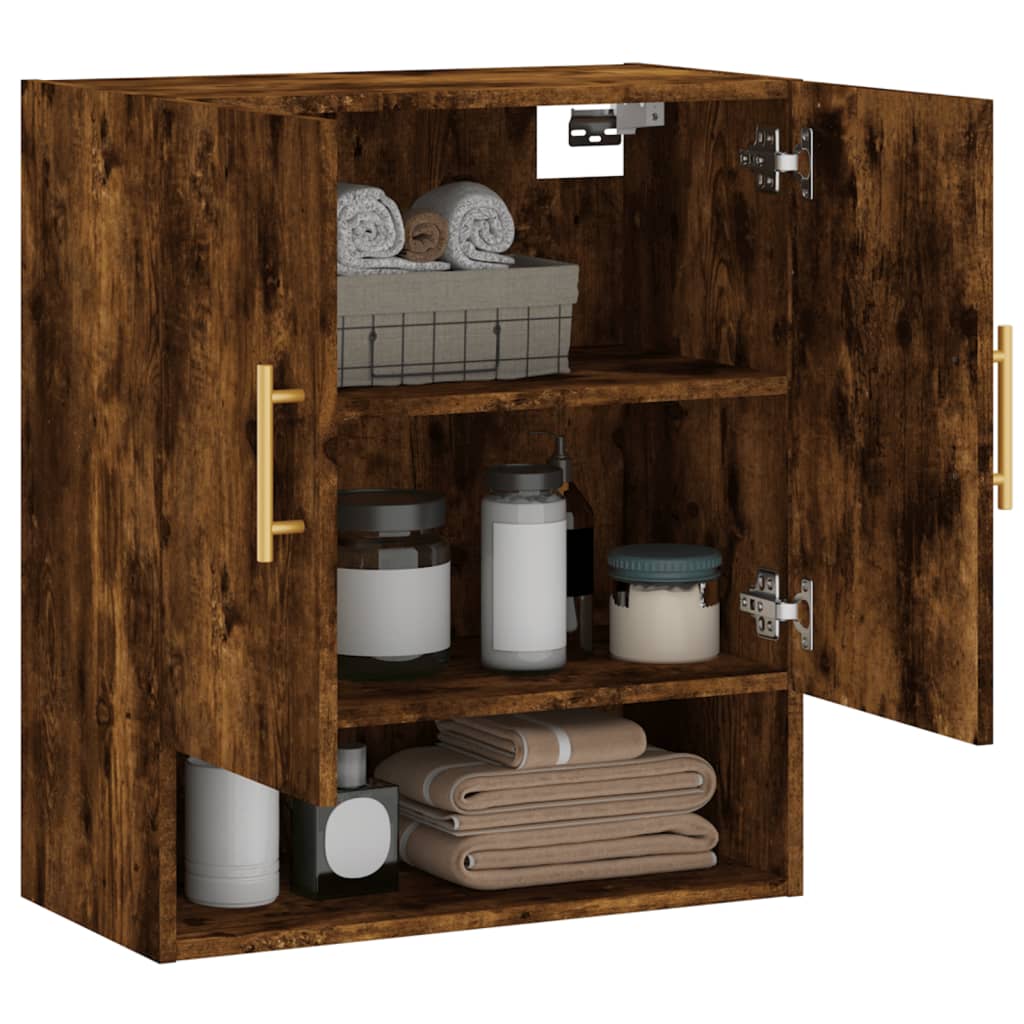 Armoire murale chêne fumé 60x31x70 cm bois d'ingénierie - XIOS
