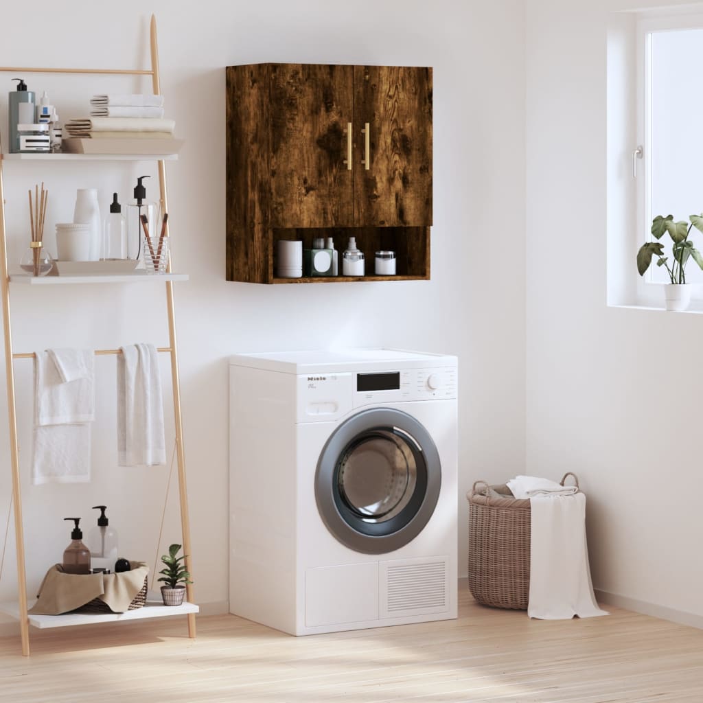 Armoire murale chêne fumé 60x31x70 cm bois d'ingénierie - XIOS