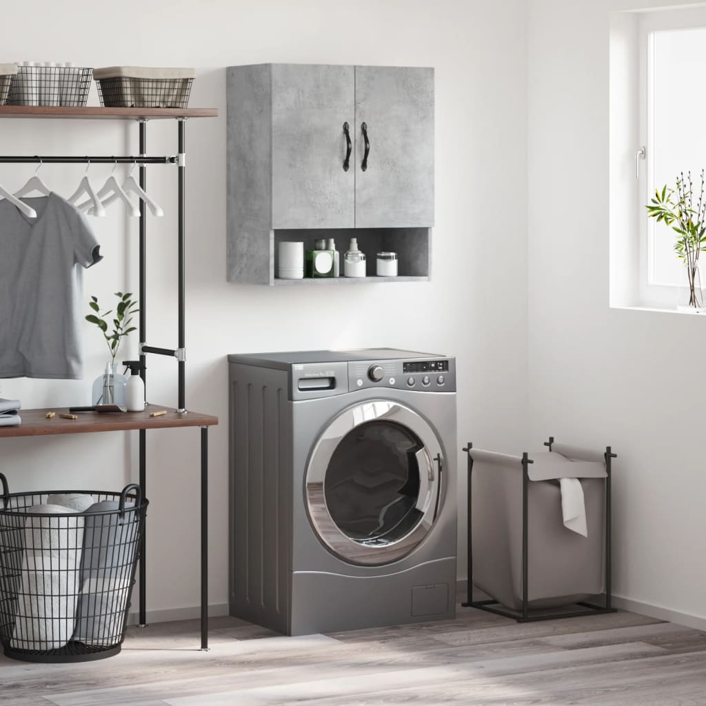 Armoire murale gris béton 60x31x70 cm bois d'ingénierie - XIOS