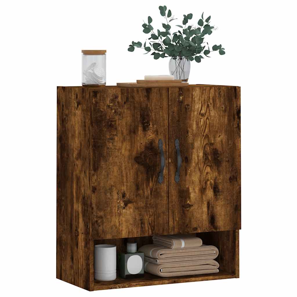 Armoire murale chêne fumé 60x31x70 cm bois d'ingénierie - XIOS