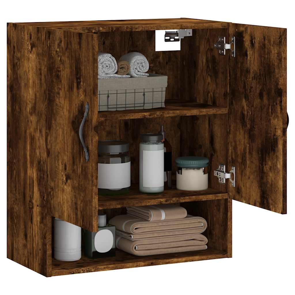Armoire murale chêne fumé 60x31x70 cm bois d'ingénierie - XIOS