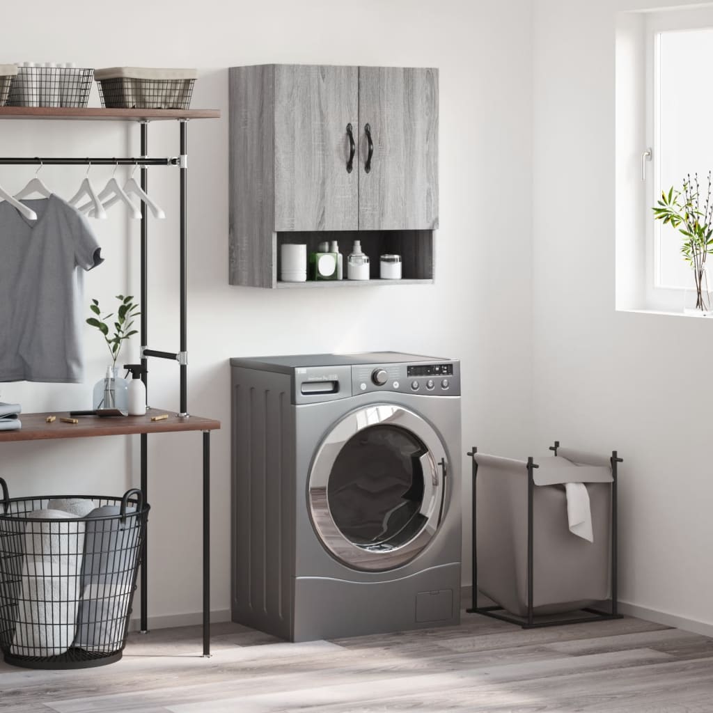 Armoire murale sonoma gris 60x31x70 cm bois d'ingénierie - XIOS