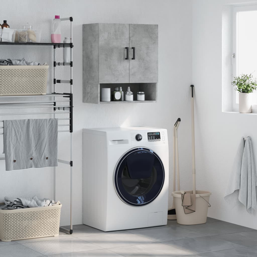 Armoire murale gris béton 60x31x70 cm bois d'ingénierie - XIOS