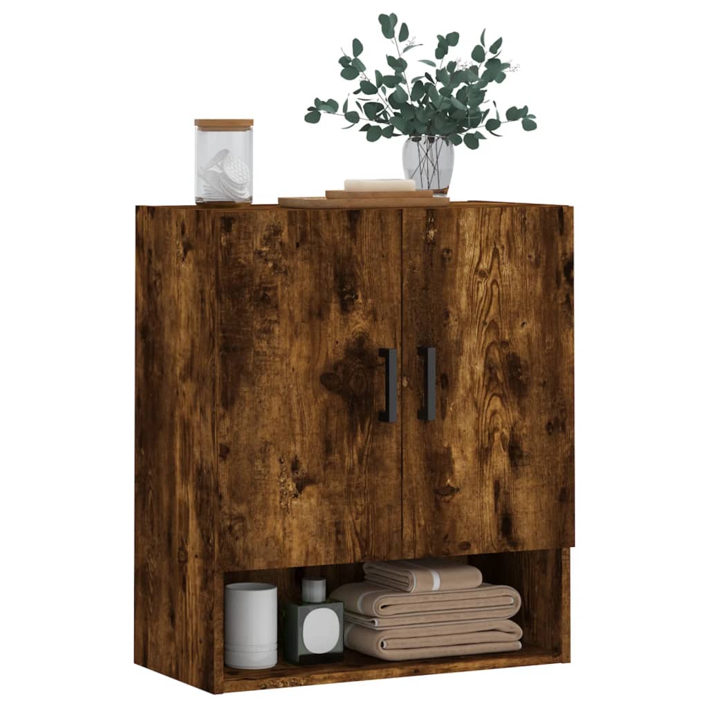 Armoire murale chêne fumé 60x31x70 cm bois d'ingénierie - XIOS