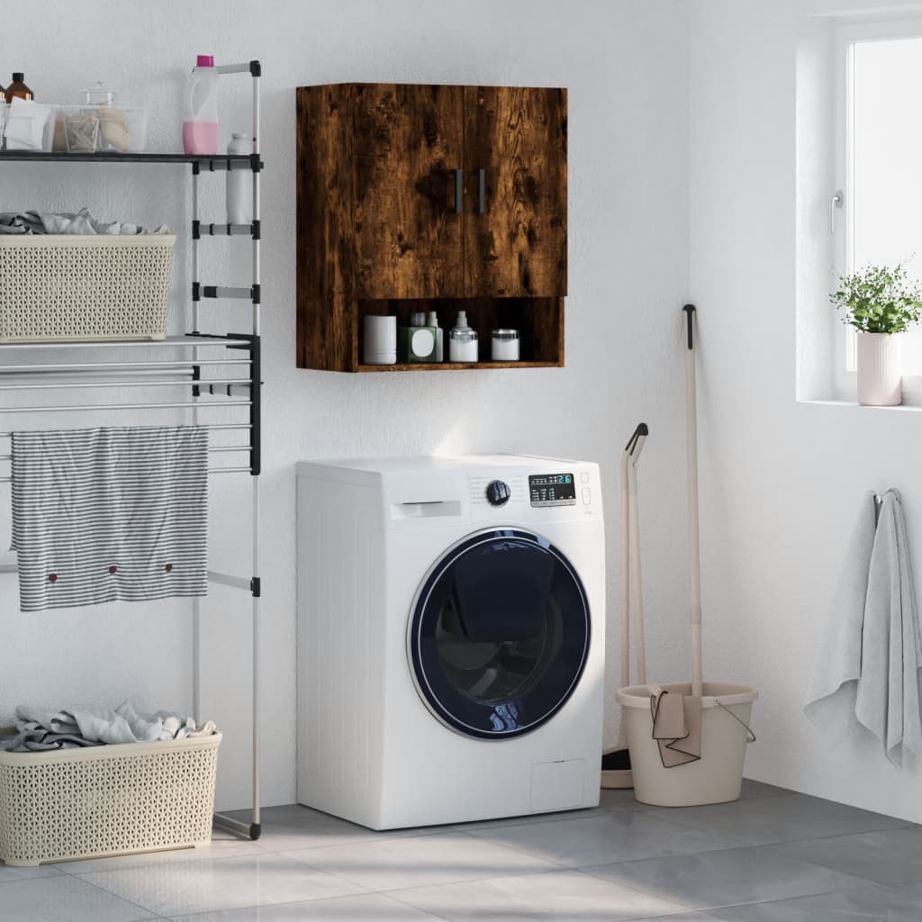 Armoire murale chêne fumé 60x31x70 cm bois d'ingénierie - XIOS