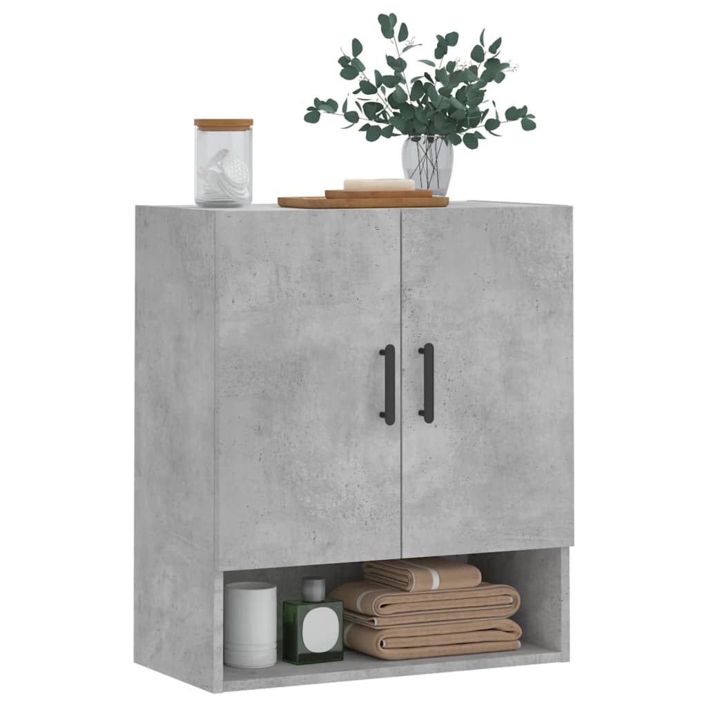 Armoire murale gris béton 60x31x70 cm bois d'ingénierie - XIOS