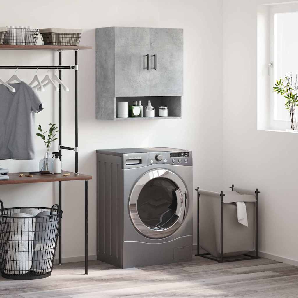 Armoire murale gris béton 60x31x70 cm bois d'ingénierie - XIOS