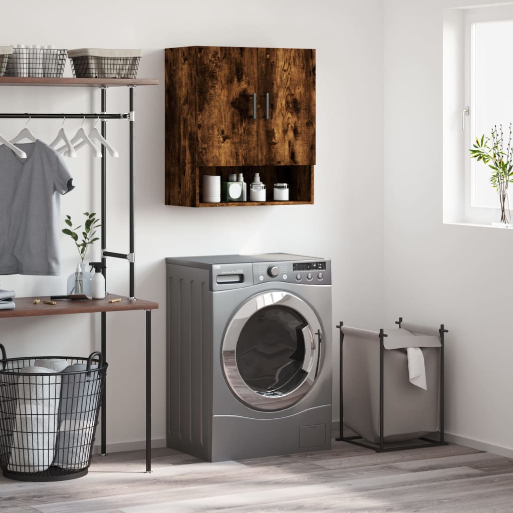 Armoire murale chêne fumé 60x31x70 cm bois d'ingénierie - XIOS