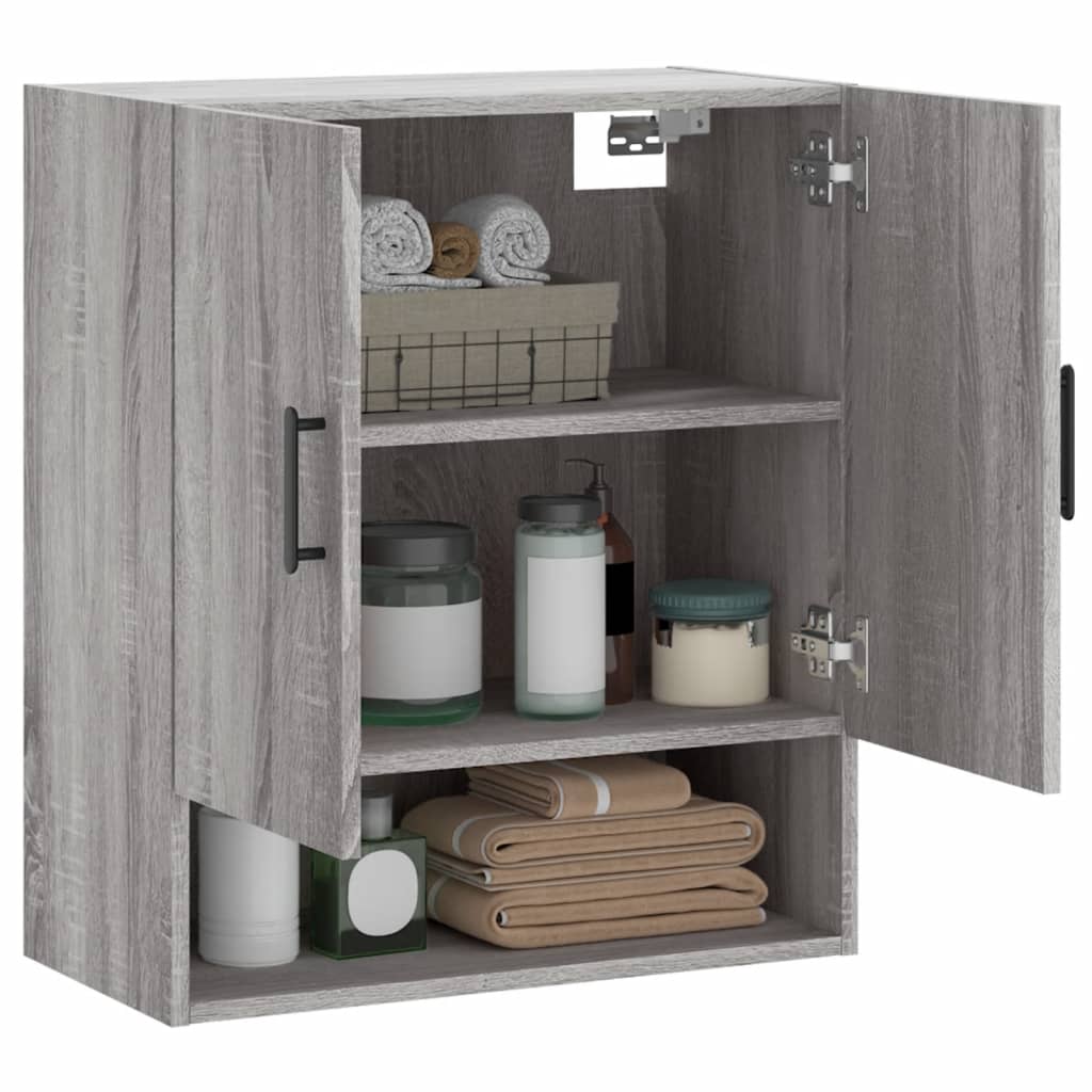 Armoire murale sonoma gris 60x31x70 cm bois d'ingénierie - XIOS
