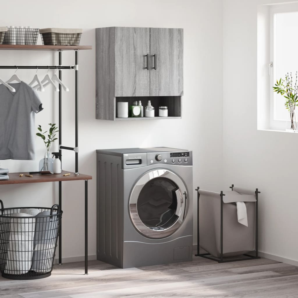 Armoire murale sonoma gris 60x31x70 cm bois d'ingénierie - XIOS