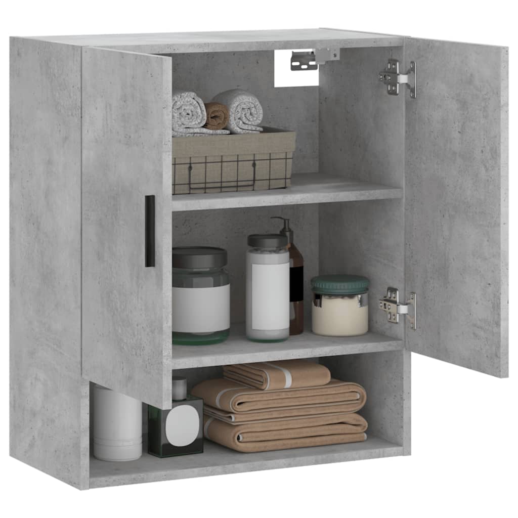 Armoire murale gris béton 60x31x70 cm bois d'ingénierie - XIOS
