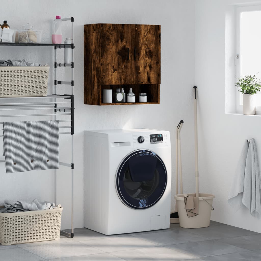 Armoire murale chêne fumé 60x31x70 cm bois d'ingénierie - XIOS