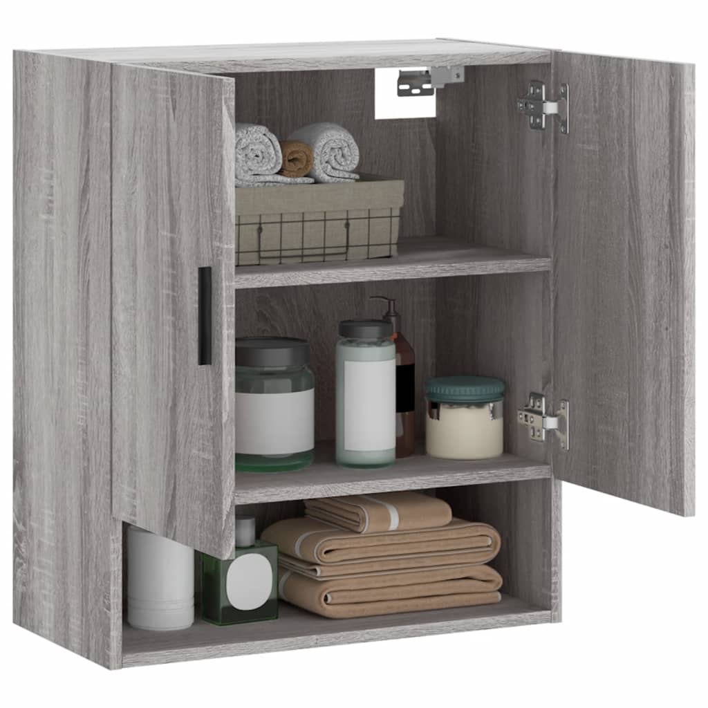 Armoire murale sonoma gris 60x31x70 cm bois d'ingénierie - XIOS