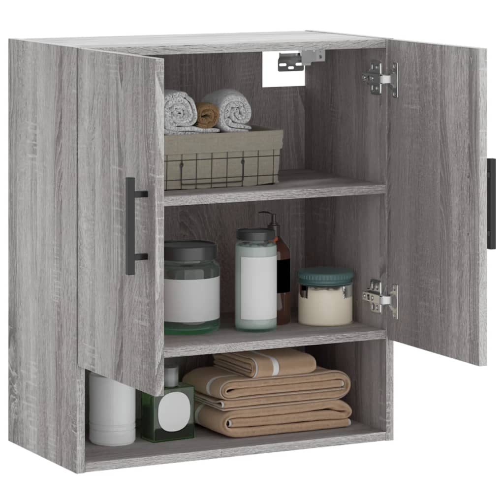 Armoire murale sonoma gris 60x31x70 cm bois d'ingénierie - XIOS