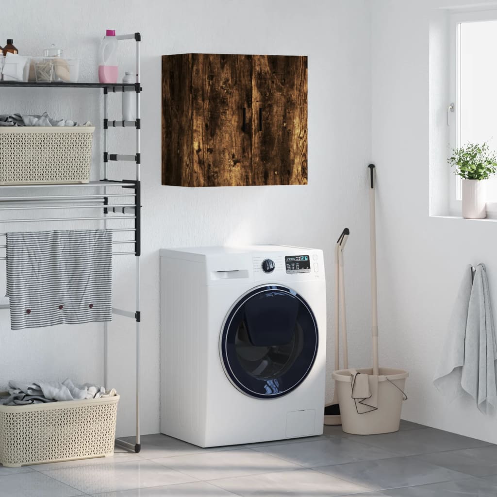 Armoire murale chêne fumé 60x31x60 cm bois d'ingénierie - XIOS