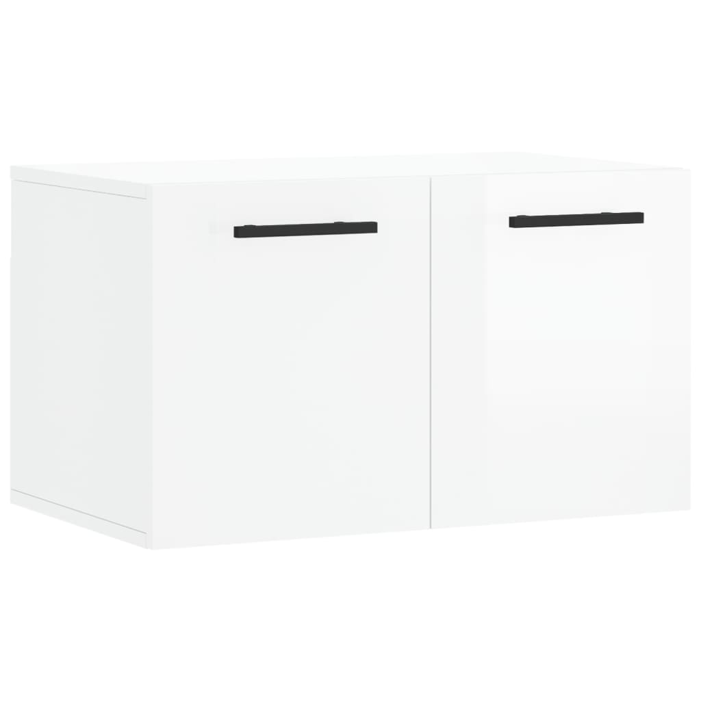 Armoire murale Blanc brillant 60x36,5x35 cm Bois d'ingénierie - XIOS