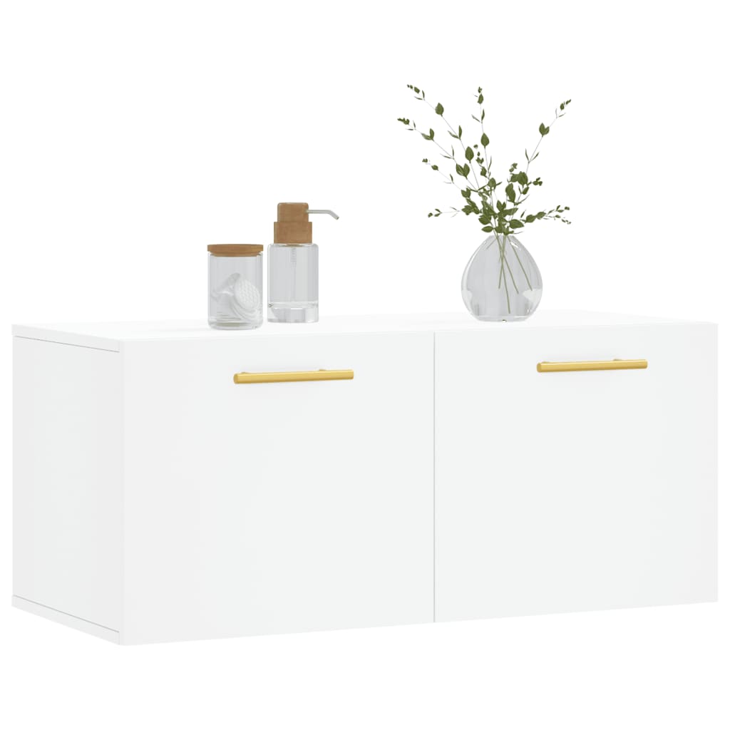 Armoire murale blanc 80x36,5x35 cm bois d'ingénierie - XIOS