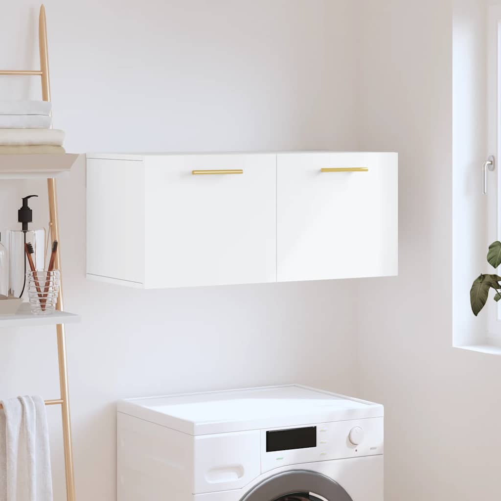 Armoire murale blanc 80x36,5x35 cm bois d'ingénierie - XIOS