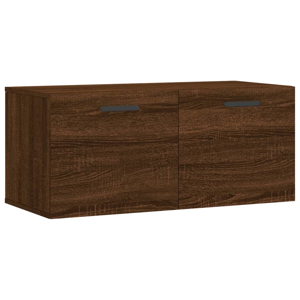 Armoire murale chêne marron 80x36,5x35 cm bois d'ingénierie - XIOS