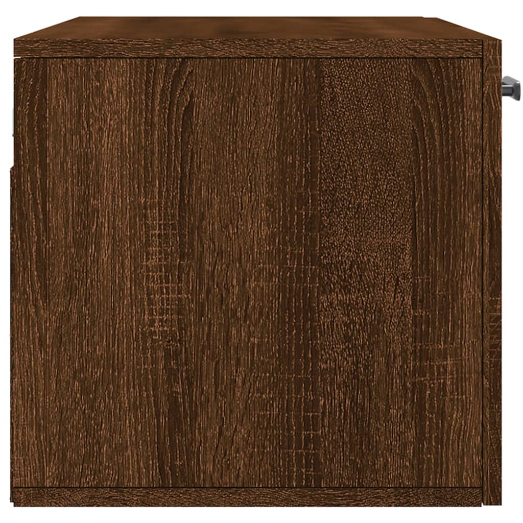 Armoire murale chêne marron 80x36,5x35 cm bois d'ingénierie - XIOS