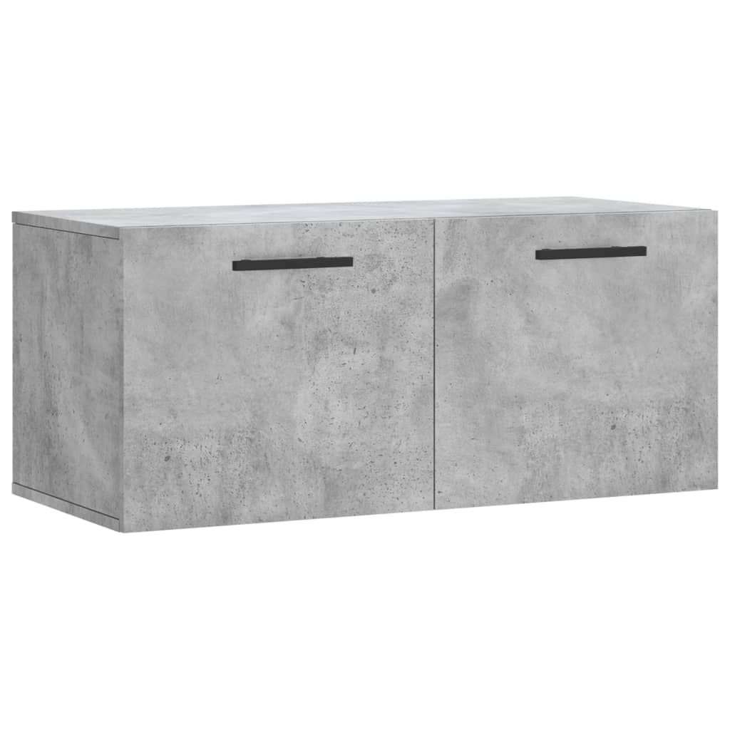 Armoire murale gris béton 80x36,5x35 cm bois d'ingénierie - XIOS