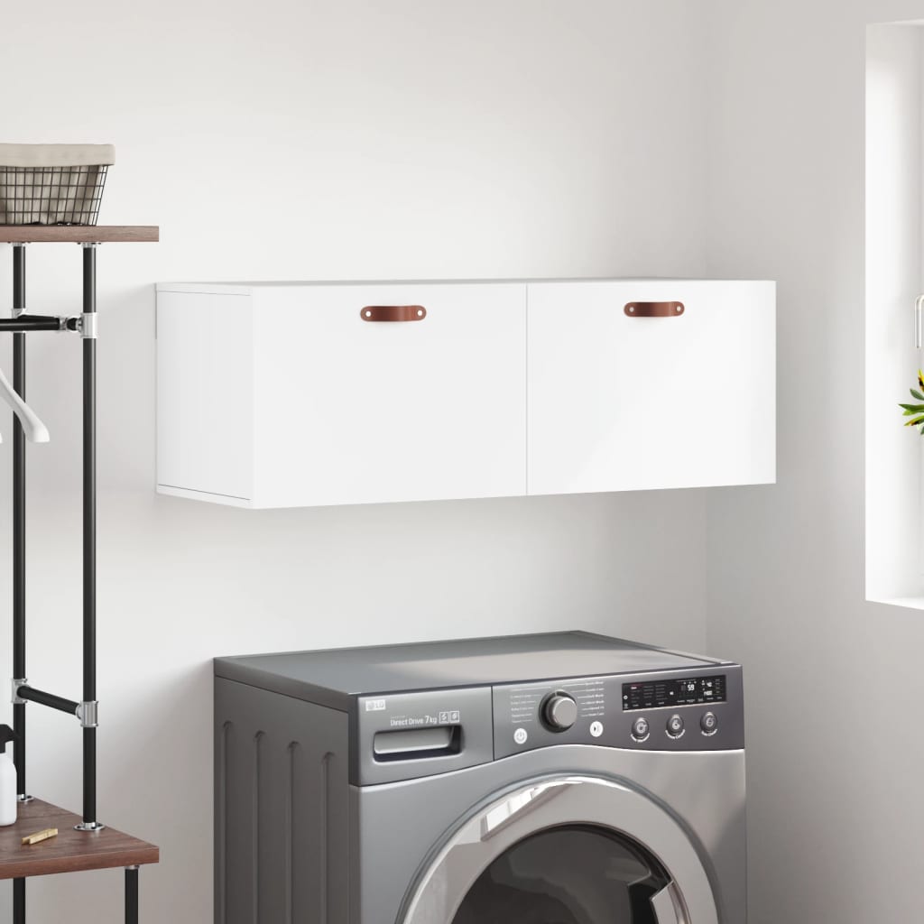 Armoire murale blanc 100x36,5x35 cm bois d'ingénierie - XIOS
