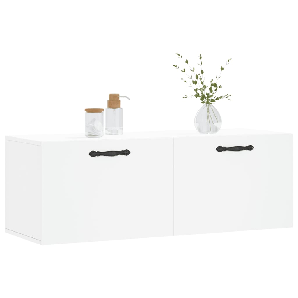 Armoire murale blanc 100x36,5x35 cm bois d'ingénierie - XIOS