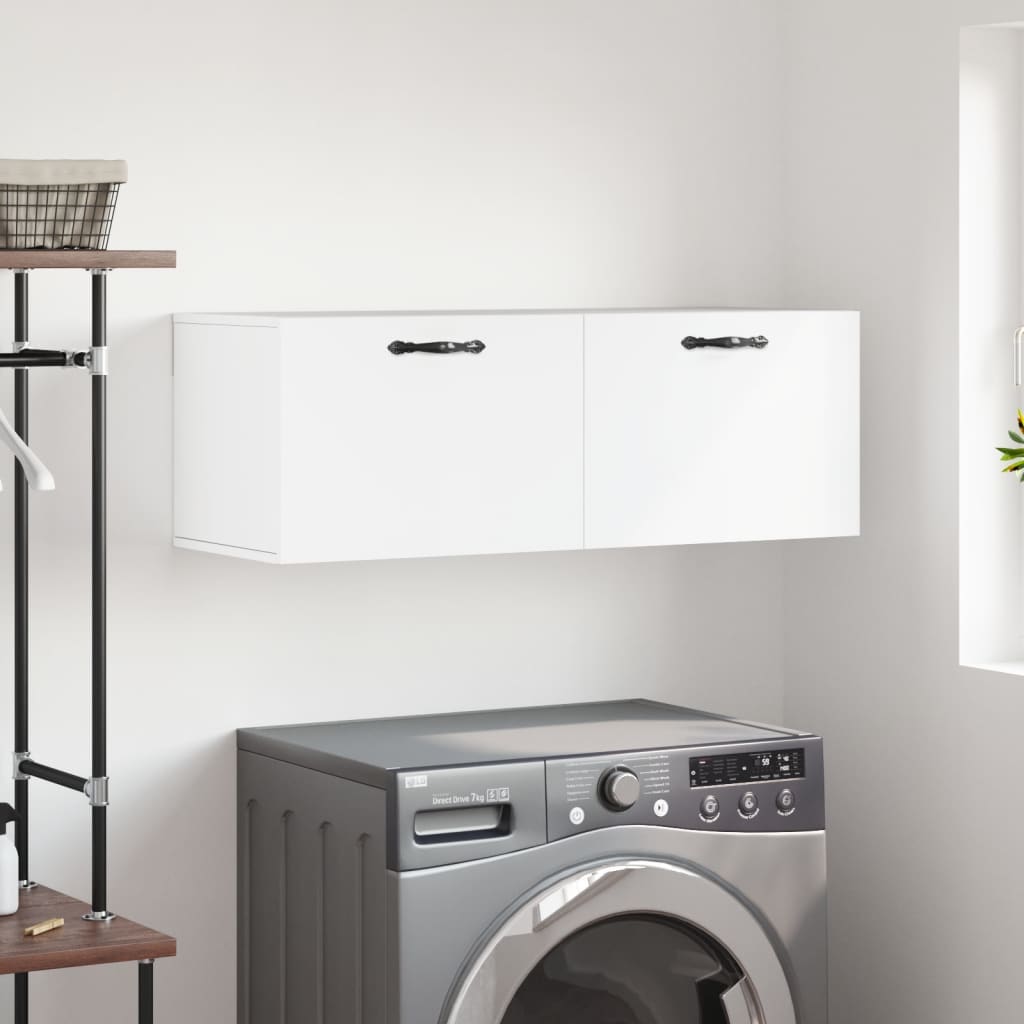 Armoire murale blanc 100x36,5x35 cm bois d'ingénierie - XIOS