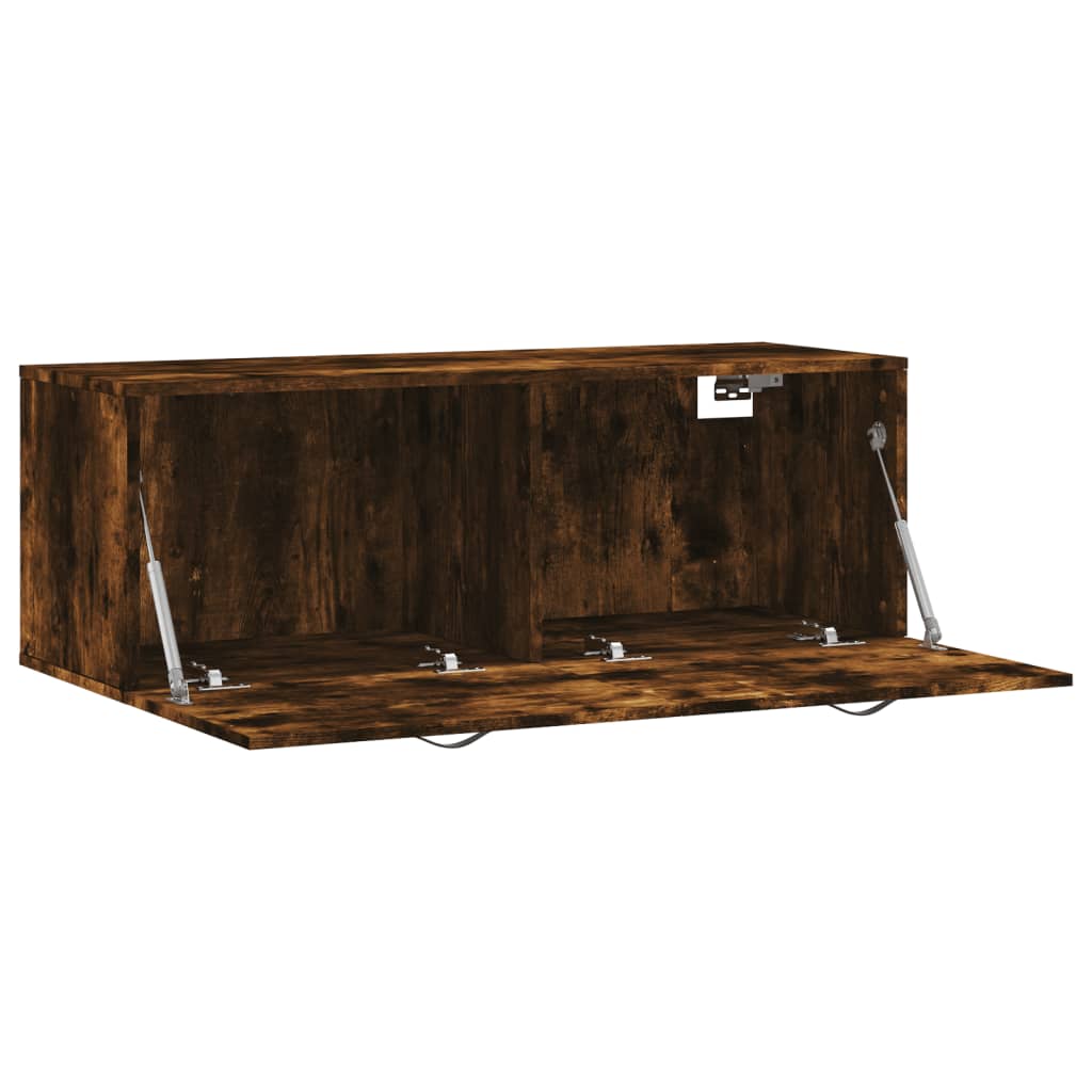 Armoire murale Chêne fumé 100x36,5x35 cm Bois d'ingénierie - XIOS
