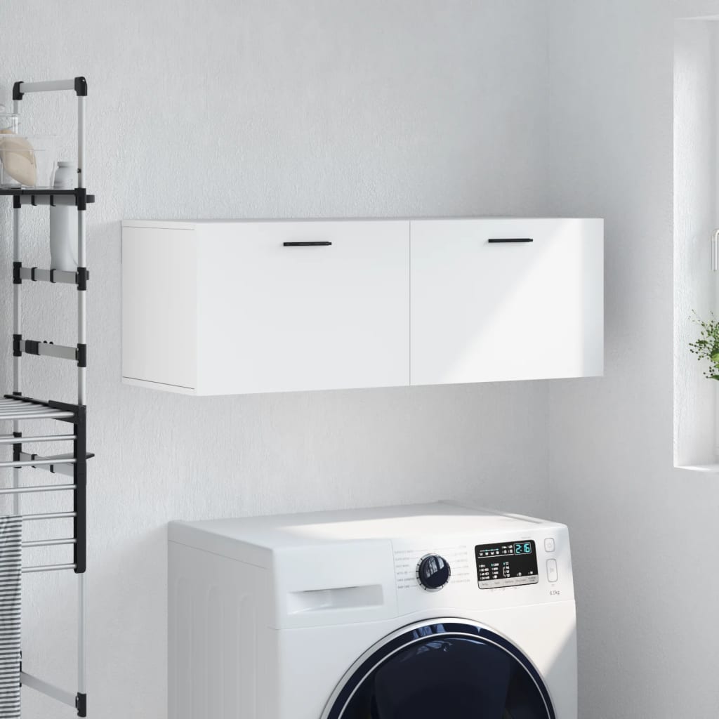 Armoire murale blanc 100x36,5x35 cm bois d'ingénierie - XIOS