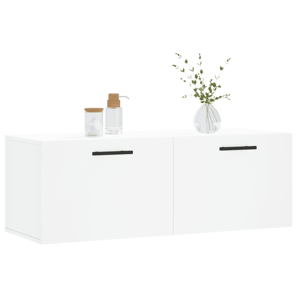 Armoire murale blanc 100x36,5x35 cm bois d'ingénierie - XIOS