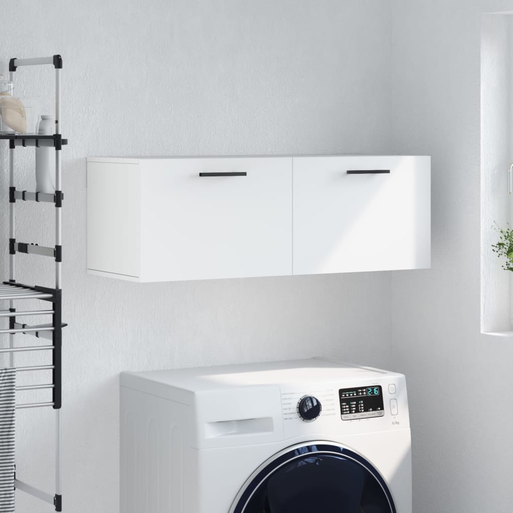 Armoire murale blanc 100x36,5x35 cm bois d'ingénierie - XIOS