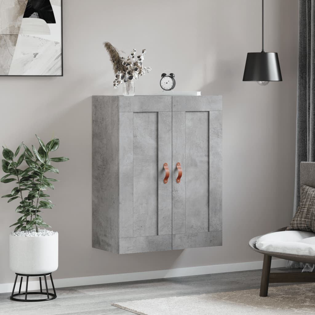 Armoire murale gris béton 69,5x34x90 cm bois d'ingénierie - XIOS
