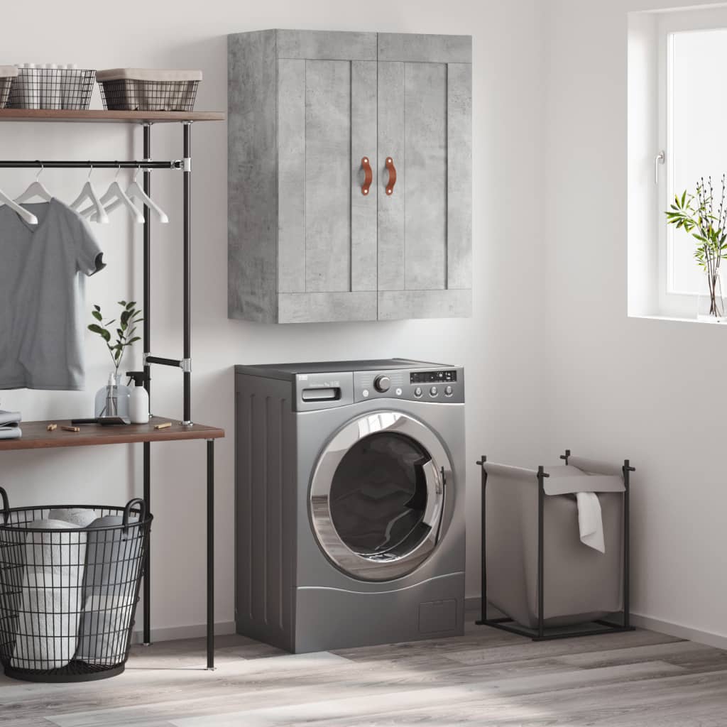 Armoire murale gris béton 69,5x34x90 cm bois d'ingénierie - XIOS