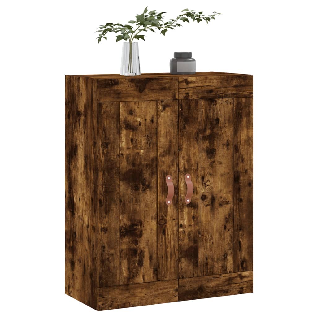 Armoire murale chêne fumé 69,5x34x90 cm bois d'ingénierie - XIOS