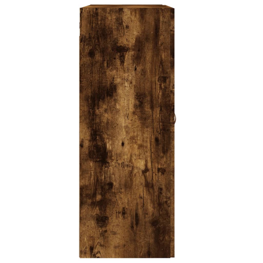 Armoire murale chêne fumé 69,5x34x90 cm bois d'ingénierie - XIOS