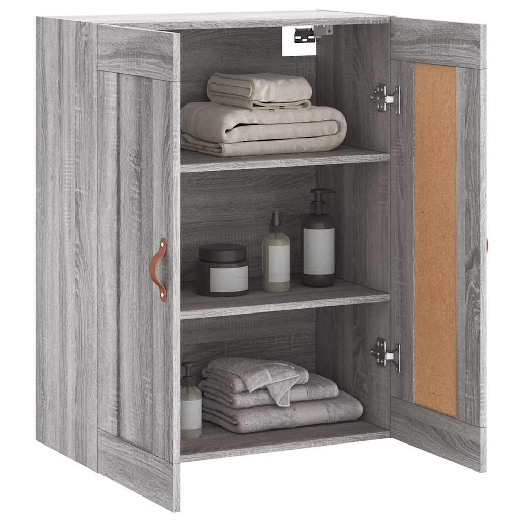 Armoire murale sonoma gris 69,5x34x90 cm bois d'ingénierie - XIOS