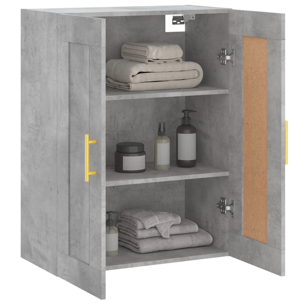 Armoire murale gris béton 69,5x34x90 cm bois d'ingénierie - XIOS