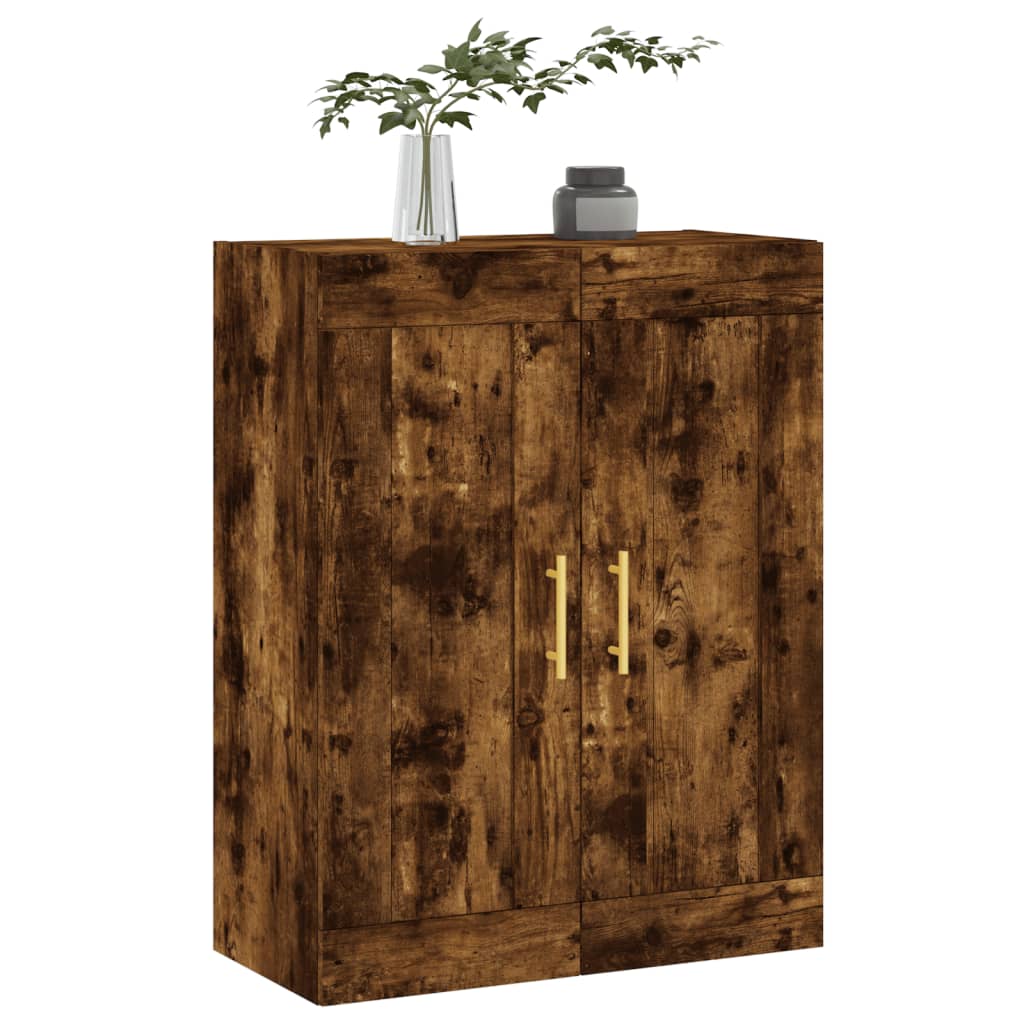 Armoire murale chêne fumé 69,5x34x90 cm bois d'ingénierie - XIOS
