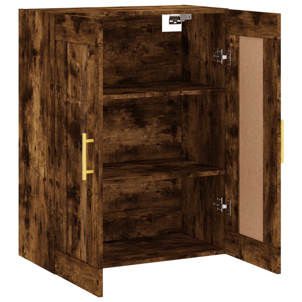 Armoire murale chêne fumé 69,5x34x90 cm bois d'ingénierie - XIOS