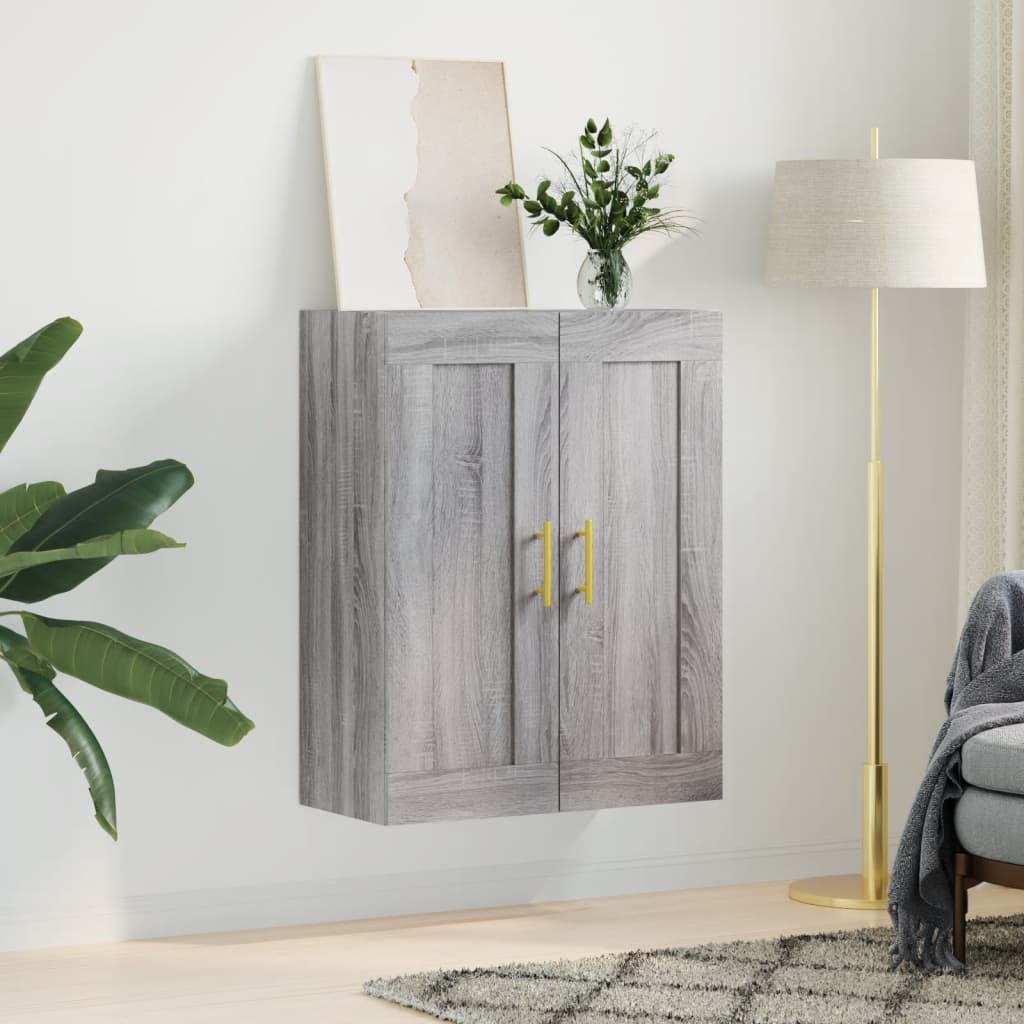 Armoire murale sonoma gris 69,5x34x90 cm bois d'ingénierie - XIOS