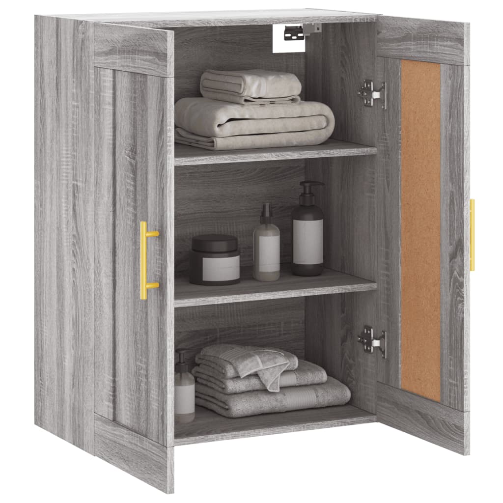 Armoire murale sonoma gris 69,5x34x90 cm bois d'ingénierie - XIOS