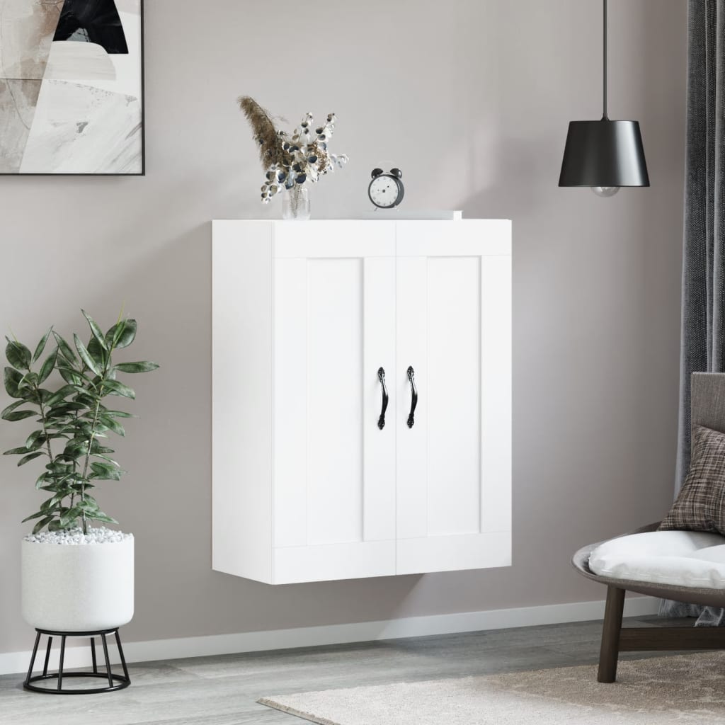 Armoire murale blanc 69,5x34x90 cm bois d'ingénierie - XIOS