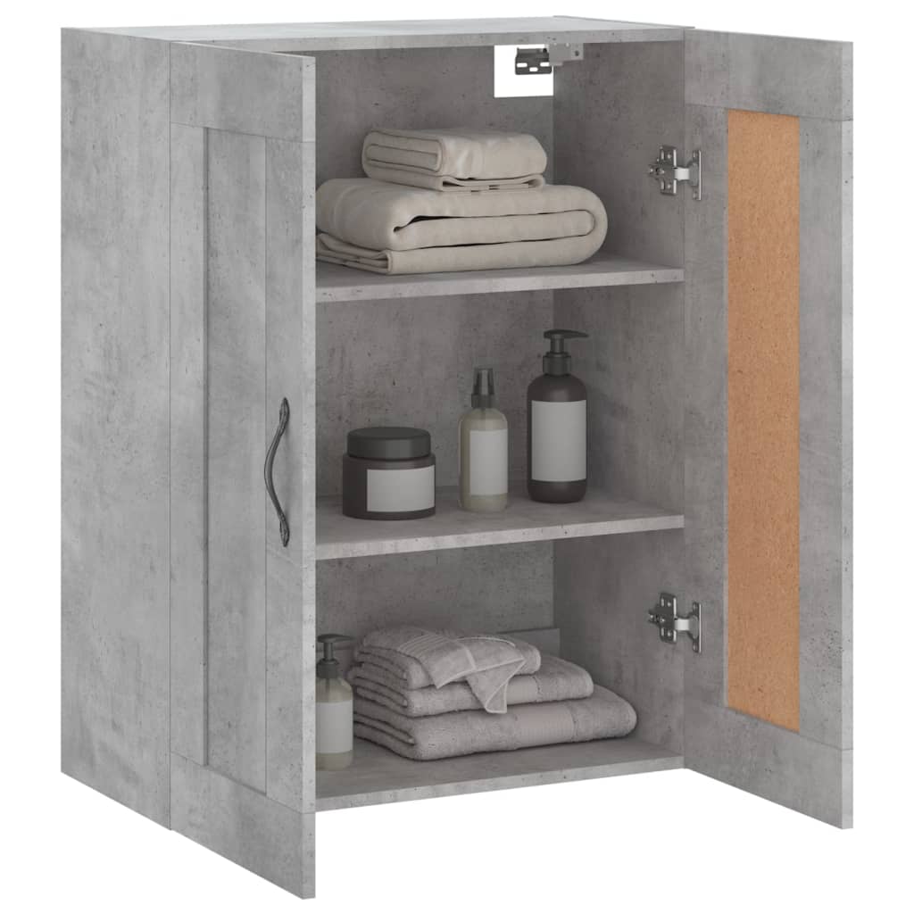 Armoire murale gris béton 69,5x34x90 cm bois d'ingénierie - XIOS