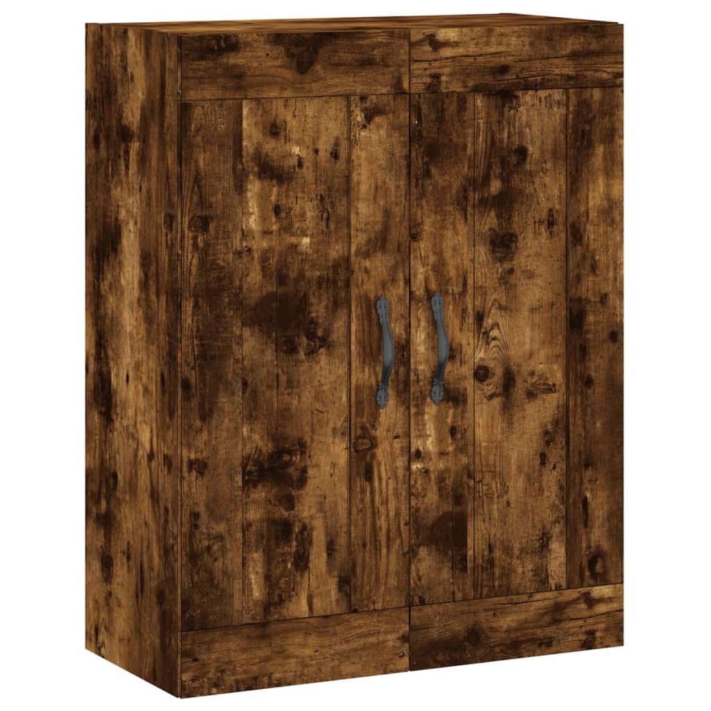 Armoire murale chêne fumé 69,5x34x90 cm bois d'ingénierie - XIOS