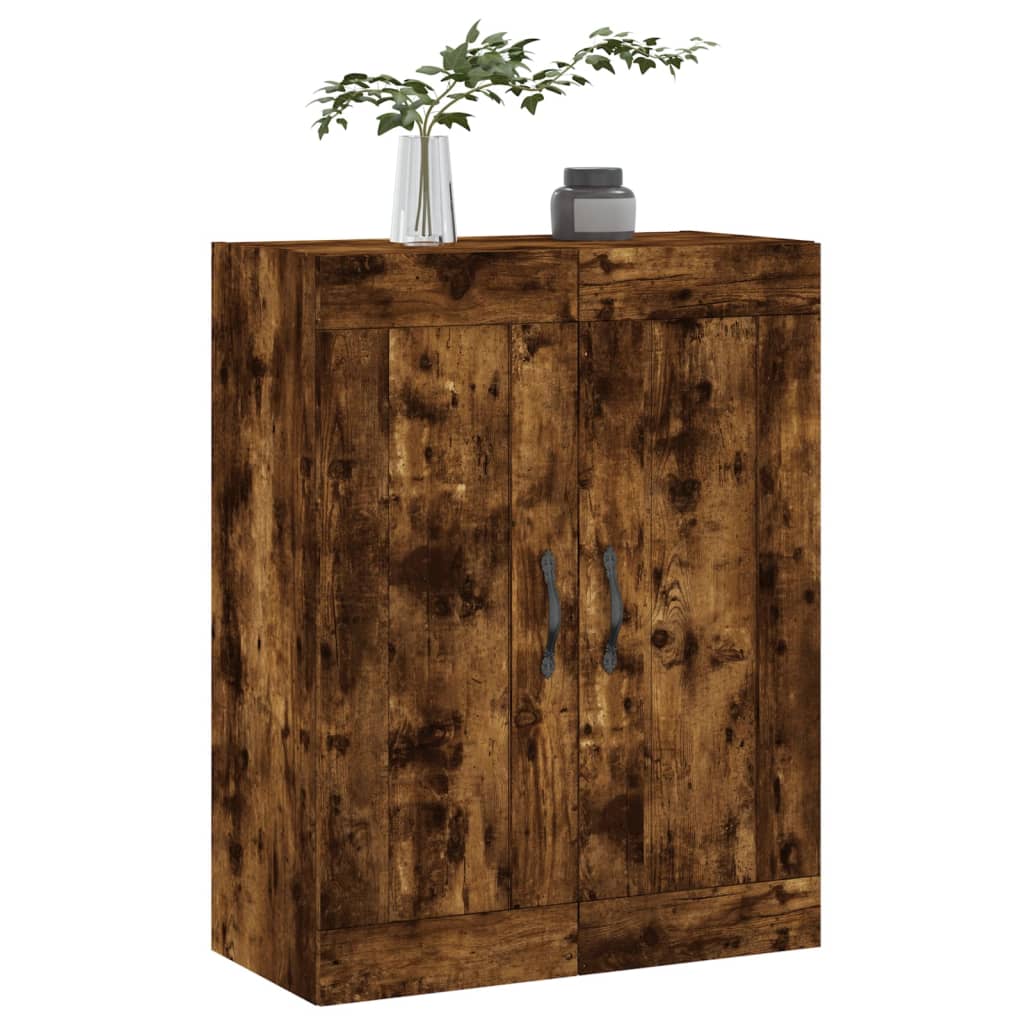 Armoire murale chêne fumé 69,5x34x90 cm bois d'ingénierie - XIOS