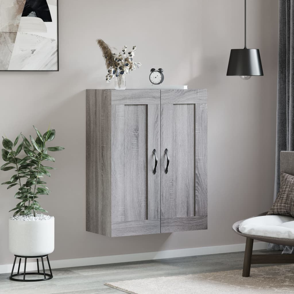 Armoire murale sonoma gris 69,5x34x90 cm bois d'ingénierie - XIOS