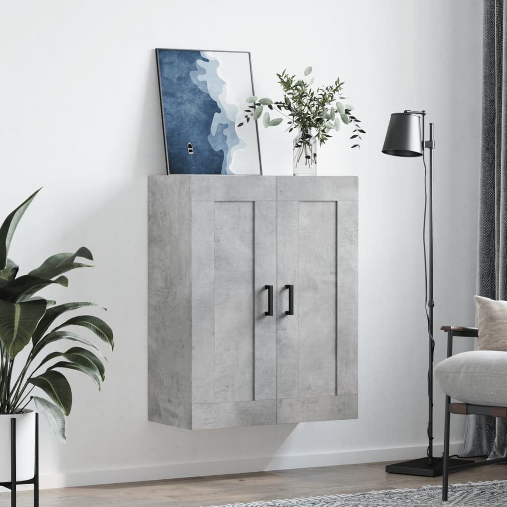 Armoire murale gris béton 69,5x34x90 cm bois d'ingénierie - XIOS